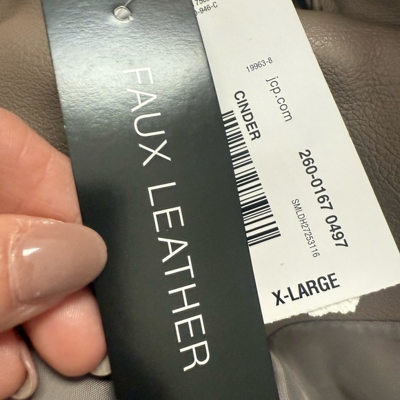 Women's Beige Leather Jacket - Picture 4 of 8